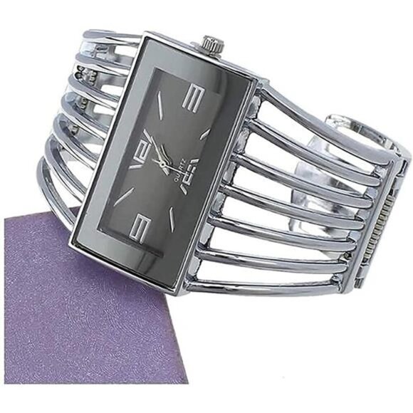 Luxury Womens Watches Analog Quartz Wrist Watch Rectangular Cuff Bracelet main image 5